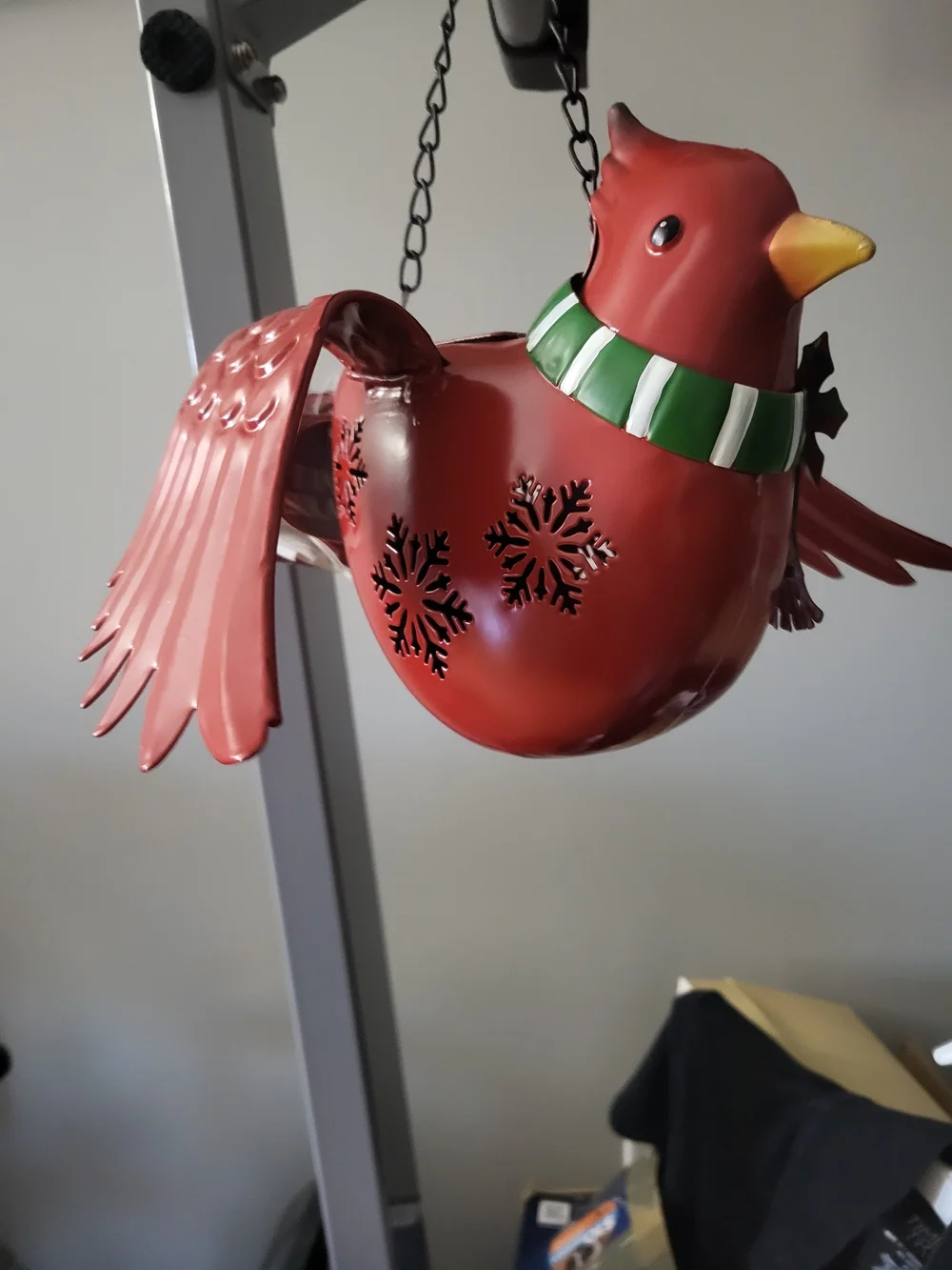 Red Cardinal Hanging Bird Feeder - Decorative Holiday Design